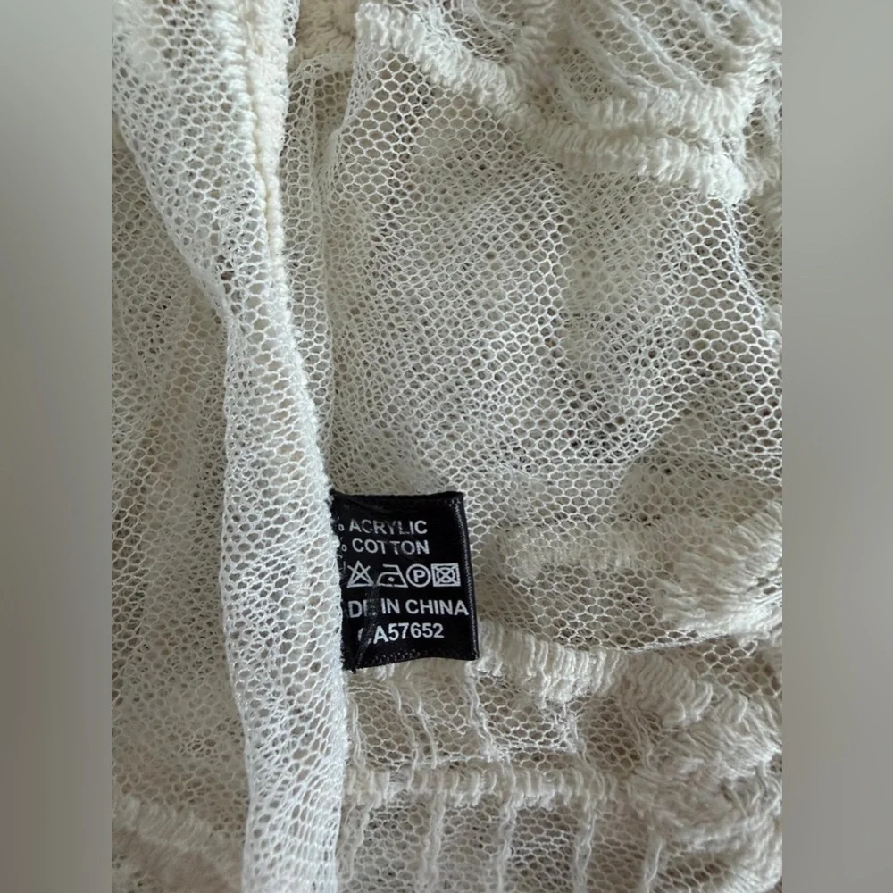 Sheer Ivory Lace Knit Cover-Up - Picture 3 of 3